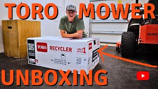 Toro Recycler 21 Inch Walk Behind Mower Unboxing [upl. by Anirok]