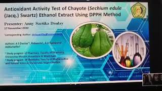 Antioxidant Activity Test Of Chayote Ethanol Extract Using DPPH Method Anny Sartika Daulay [upl. by Sunday39]