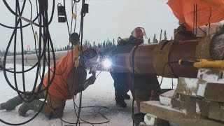 Pipeline Welding  16 Inch Off The Tack Rig [upl. by Gibbie]