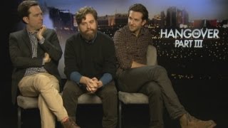 The Hangover Part III Interview with the Wolfpack Bradley Cooper Zach Galifianakis and Ed Helms [upl. by Artinak699]