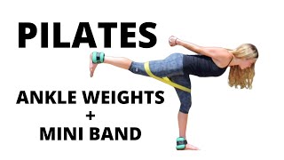 PILATES MINI BAND amp ANKLE WEIGHTS WORKOUT  Advanced Routine [upl. by Minna]