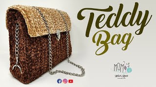 TUTORIAL BORSA UNCINETTO INVERNALE  STILE TEDDY  WINTER CROCHET BAG 🌻 Momìs 🌻 [upl. by Adiaros595]