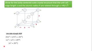 How To Show for the bodycentered cubic crystal structure a 4R√3 [upl. by Borman255]