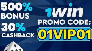 1WIN PROMO CODE quot01VIP01quot 500 BONUS  CASHBACK 1win promo code 2024 [upl. by Attalie]