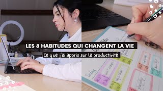 8 habitudes pour être plus productif et organisé ce que jai appris après 3ans dunif 🏫📔 [upl. by Concettina]