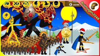 NEW SKIN Lava Faction Spearton 🆚 TRON Power Final Boss  Stick War Legacy Mod VIP  Animugen2048 [upl. by Cordula]