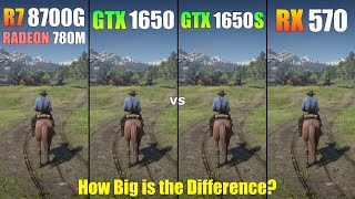 Ryzen 7 8700G vs GTX 1650 vs GTX 1650 Super vs RX 570  Test in 6 Games [upl. by Krishna759]