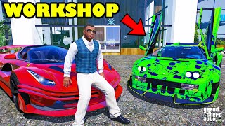 Franklin Opened New Luxury Supercar Showroom And Workshop In GTA 5  SHINCHAN and CHOP [upl. by Aciretehs]