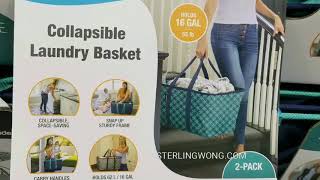 Costco Clevermade Collapsible Laundry Basket 2 Pack 17 Instant Savings NOW 13 [upl. by Gnuj619]