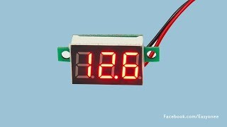 Digital VoltMeter LED 3 Digit Display dsndum368 Unboxing  Test [upl. by Annam]