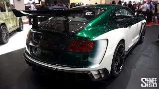 FIRST LOOK Mansory GT Race 1000hp Bentley Continental  Geneva 2015 [upl. by Darra]