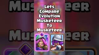 Evolution Musketeer Compared To Musketeer 🤔 clashroyale shorts MusketsAtDawn [upl. by Nisse]