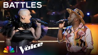 L Rodgers and Tae Lewis Are Mesmerizing Covering quotwe dont fight anymorequot  The Voice Battles  NBC [upl. by Ahsilif639]