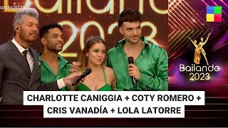 Charlotte Caniggia  Coty Romero  Cris Vanadia  Bailando2023  Programa completo 101123 [upl. by Nehttam]