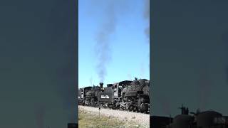 Double heading engines on Cumbres amp Toltec scenic railroad steamtrain [upl. by Nnayelhsa]