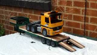 bruder stretched low loader with working rampslightswinch and legs [upl. by Icrad771]