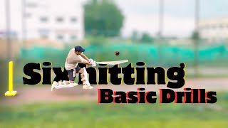 SIX HITTING PRACTICE IN CRICKET🔥 SIX HITTING BASIC DRILLS FOR CRICKETERS [upl. by Maidel168]