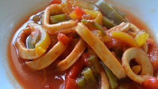 Recette cookeo ou faitout encornets à la tomate [upl. by Jordanna]