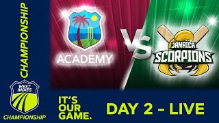 🔴 LIVE WI Academy v Jamaica  Day 2  West Indies Championship 2024  Thursday 14th March [upl. by Sang]