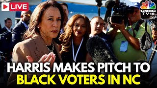 Kamala Harris Rally LIVE Harris Makes Strong Pitch to Black Voters in North Carolina  USA  N18G [upl. by Nikolos]