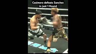 Casimero defeats Sanchez in Round 1 via TKO  Casimero vs Sanchez Live  Quadro Alas [upl. by Sussi]