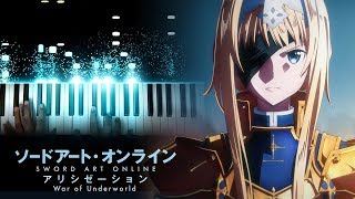 Sword Art Online Alicization  War of Underworld OP quotResolutionquot  Haruka Tomatsu Piano [upl. by Yetti]