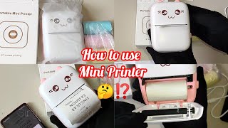 How to Use Mini Thermal Printer Mini Portable Wireless Bluetooth Thermal Printer [upl. by Ahsit]