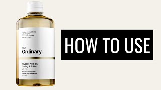 How To Use The Ordinary Glycolic Acid 7 Toning Solution [upl. by Olotrab222]