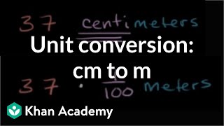 Unit conversion centimeters to meters  Measurement and data  5th grade  Khan Academy [upl. by Christmas]