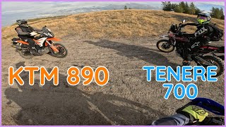 KTM 890 ADVENTURE  YAMAHA TENERE 700 mx sand track [upl. by Sair959]