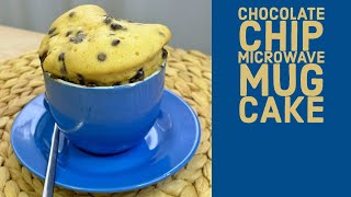 Chocolate Chip Microwave Mug Cake 🍫 كيك المايكروويف بحبيبات الشوكولاتة [upl. by Epifano963]