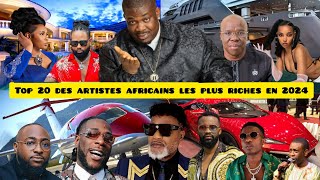 Top 20 Des Artistes Africain le plus riches En  2024   Nouveau classement [upl. by Eirrem538]