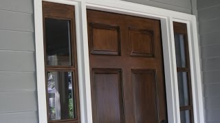 Staining your door without stripping Stain over existing Stain or Paint [upl. by Maddi]