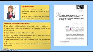 Elaboración de fichas textuales [upl. by Oileve974]