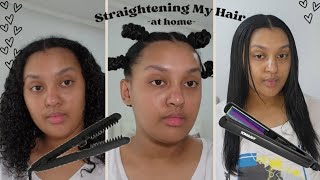 How I straighten my hair at home  Toni amp Guy hair Straightener  Safeway Steam Straightner [upl. by Cello439]