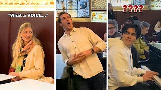 OPERA singer pranked a whole restaurant🗣️😳  La Donna è mobile Verdi [upl. by Shandy455]