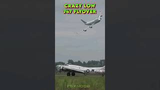 Crazy Low Kalitta Air 747 Flyover shorts aviation [upl. by Elane]