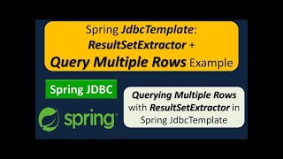 Spring Boot JDBC Phonebook Project Part 14 Select Operation with ResultSetExtractor  TechDeveloper [upl. by Girardo]