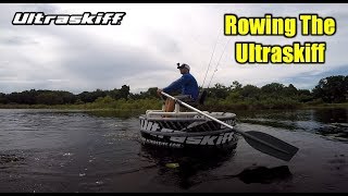 Rowing with Oarlocks on the Ultraskiff 360  Round Boat [upl. by Esalb]