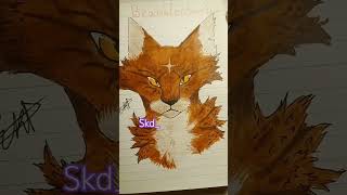 bramblestar drawing warriorcats drawing bramble star claw nocopyrightmusic fypシ [upl. by Bodi]