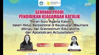 LIVE  PERAN GURU AGAMA KATOLIK DALAM HIDUP BERPASTORAL DI KEUSKUPAN MAUMERE [upl. by Dor]