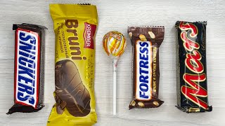 Satisfying video Asmr lollipops candy unboxing video and chocolate cutting video chocomakbang [upl. by Norret]