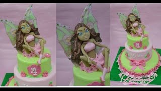 TUTORIAL WINX CAKE TOPPER TORTA PASTA DI ZUCCHERO fondant VISO FACE [upl. by Gasser]