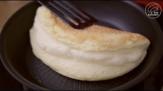 Super Fluffy Souffle Omelette DELICIOUS BREAKFAST WITH 3 EGGS [upl. by Ahscrop]