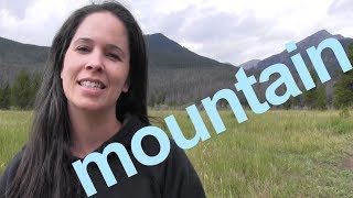 How to Say MOUNTAIN and SENTENCE  American English [upl. by Ecidna]