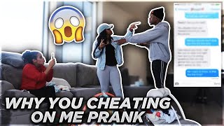 WHY YOU CHEATING ON ME PRANK ON BOYFRIEND FT CARMEN [upl. by Moretta]