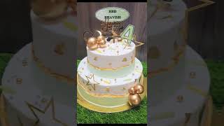 2 tier pista cake for 4th birthday [upl. by Anirdnaxela592]