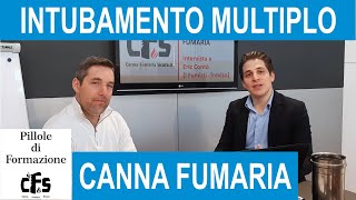 INTUBAMENTO MULTIPLO CANNA FUMARIA per stufe a pellet  legna e caminetti Canna Fumaria SicuraIT [upl. by Akin]