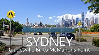 Sydney City Drive 4K  Gladesville Bridge to McMahons Point [upl. by Yuht]