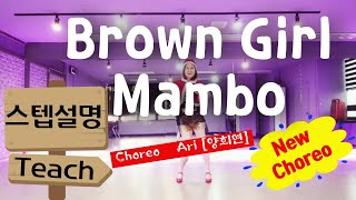 Brown Girl Mambo 스텝설명 Teach  Choreo Ari KOR  Beginner [upl. by Annaear]